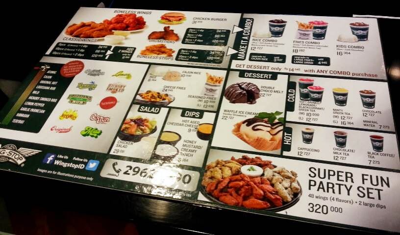 Where do you find the Wingstop menu with prices?